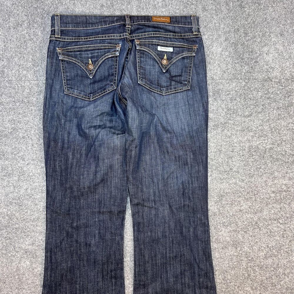 David Kahn Jeans Womens 28 Blue Dark Wash Mid Rise Flare Stretch Denim USA - Picture 5 of 15